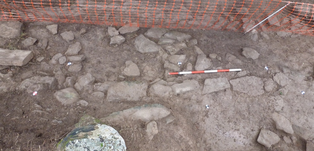 Aspecto de las estructuras del Bronce Final/ Primera Edad del Hierro al exterior de la muralla tardo-republicana