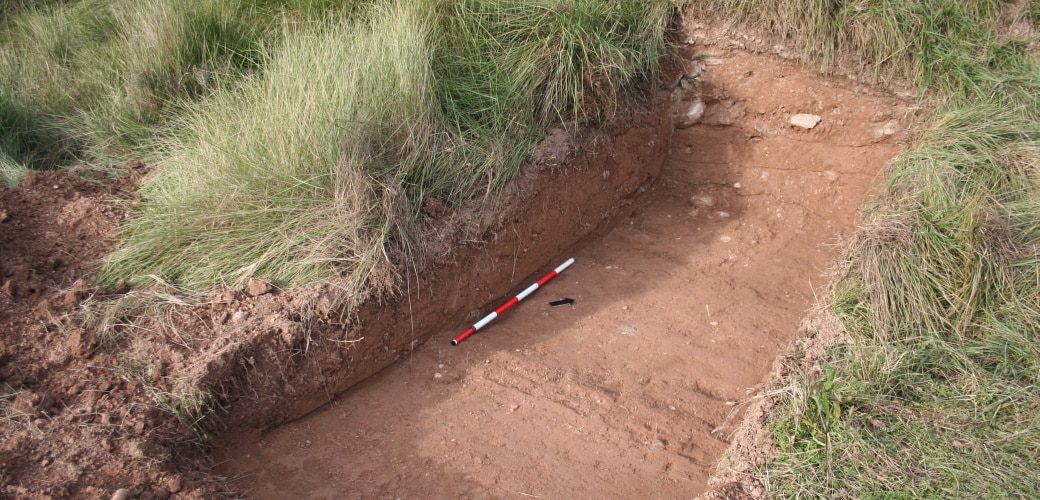 Survey 21: View of the test trench at the end of the excavation